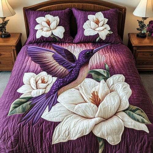 Magnolia Grace 3-Piece Quilted Bedding Set - Single (59" x 70")