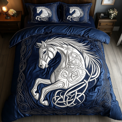 Majestic Hooves 3-Piece Quilted Bedding Set - Single (59" x 70")