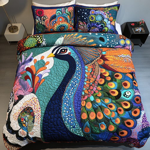 Majestic Wings 3-Piece Quilted Bedding Set - Single (59" x 70")