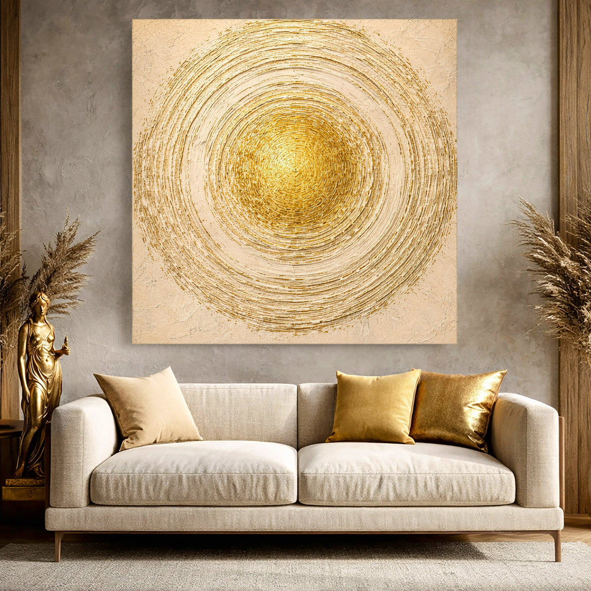 Cream and Gold Mandala