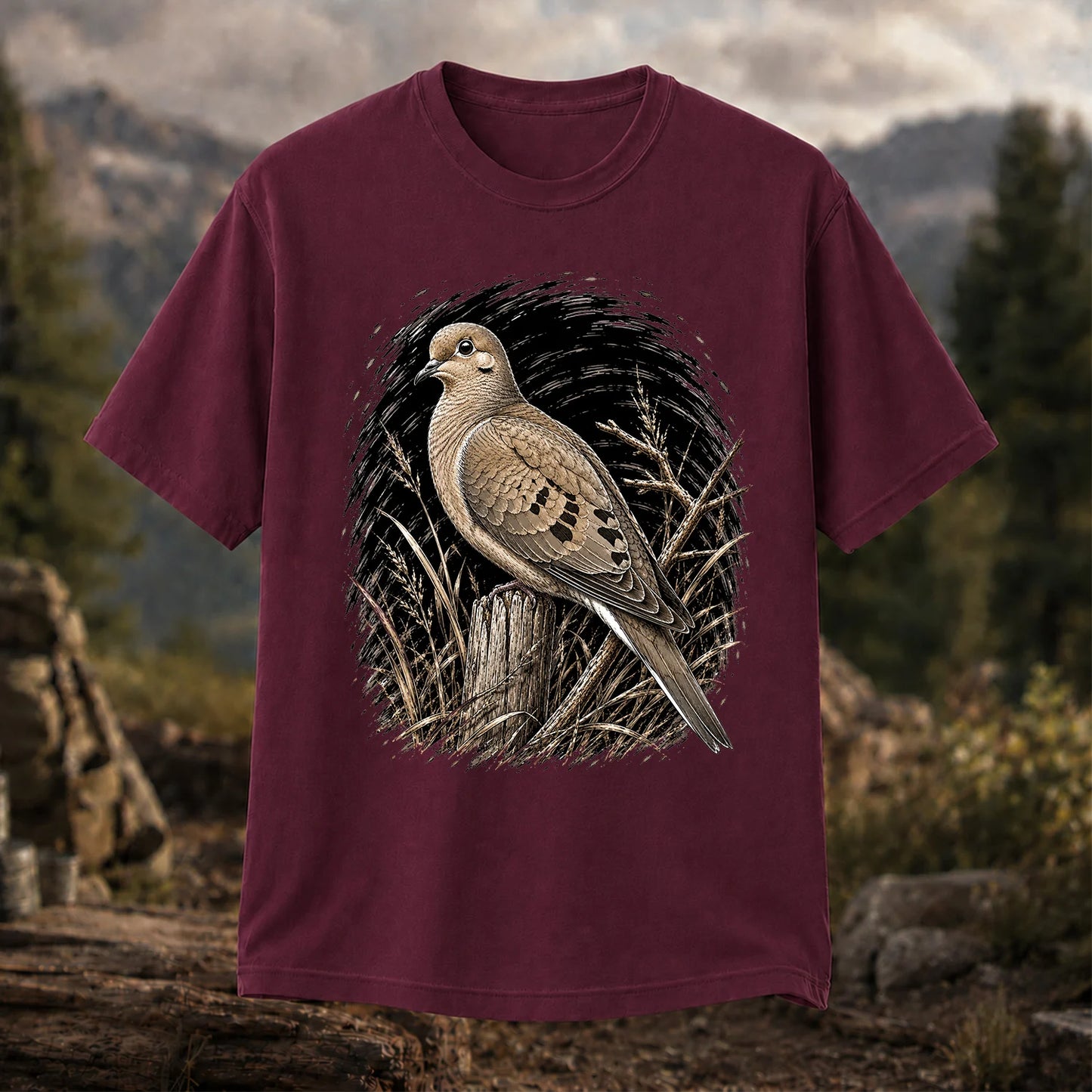 Mourning Dove T-Shirt, Vintage Birdwatcher Nature Tee