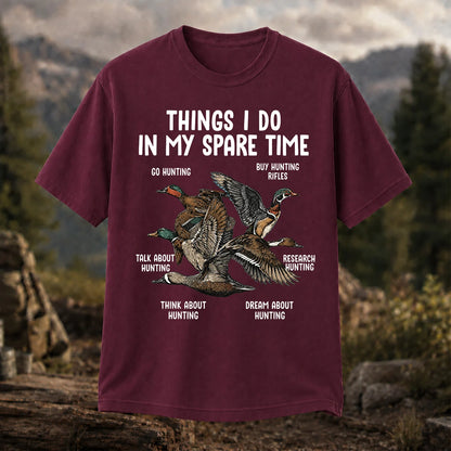 Things I Do in My Spare Time T-Shirt, Duck Hunting Tee