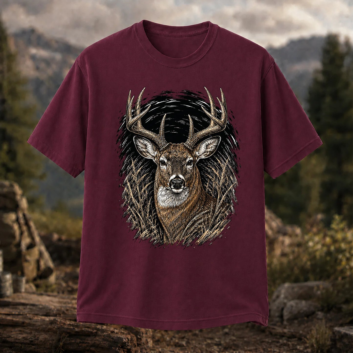 Whitetail Buck T-Shirt, Vintage Deer Hunting Tee