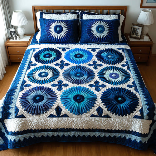 Meadow Burst 3-Piece Quilted Bedding Set - Single (59" x 70")