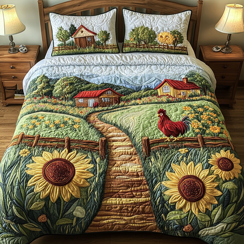 Meadow Path 3-Piece Quilted Bedding Set - Single (59" x 70")