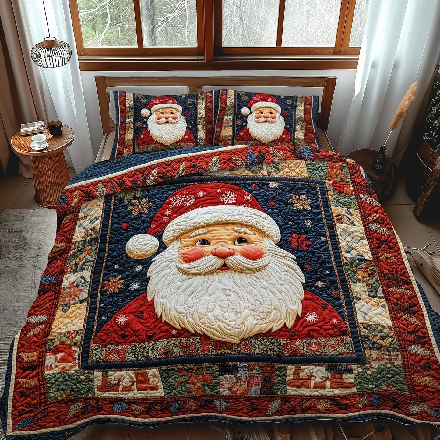 Merry Forestland 3-Piece Quilted Bedding Set - Single (59" x 70")
