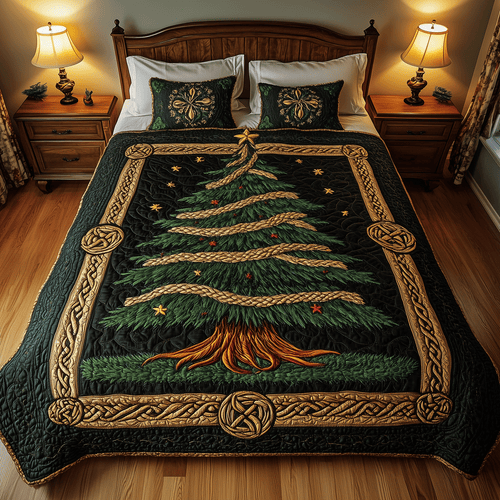 Merry Pine 3-Piece Quilted Bedding Set - Single (59" x 70")