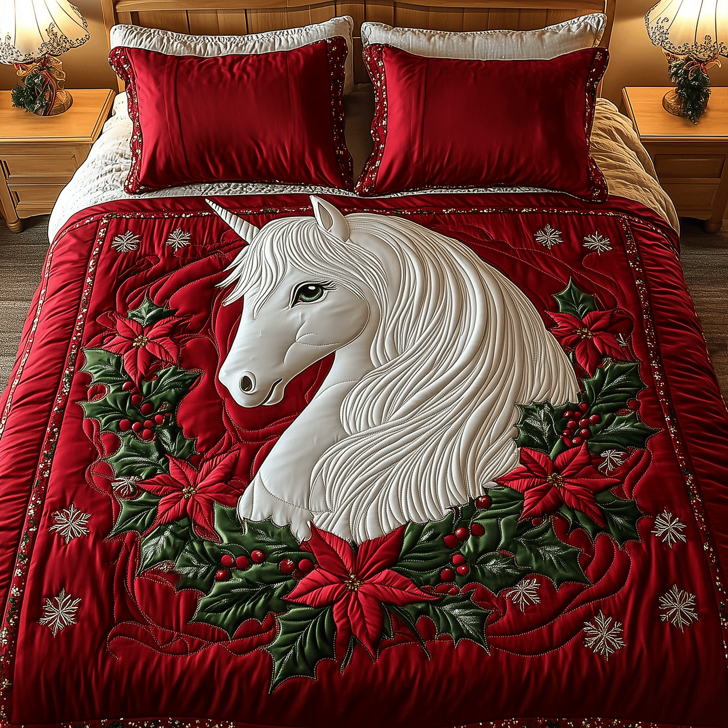 Merry Pony 3-Piece Quilted Bedding Set - Single (59" x 70")