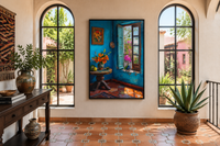 Traditional Mexico Room With Window And Interior Wall Art