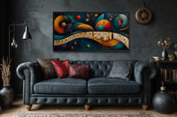 Mid Century Modern Piano Art – Colorful Abstract Music Artwork Canvas Print
