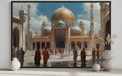 Middle Eastern Mosque - Islamic Framed Canvas Wall Art