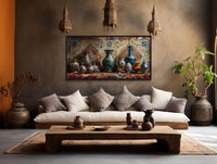Middle Eastern Pottery Framed Canvas Wall Art
