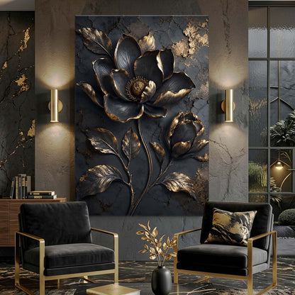 Midnight Gold Bloom