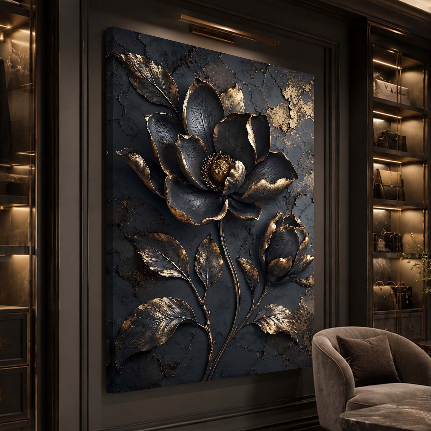 Midnight Gold Bloom