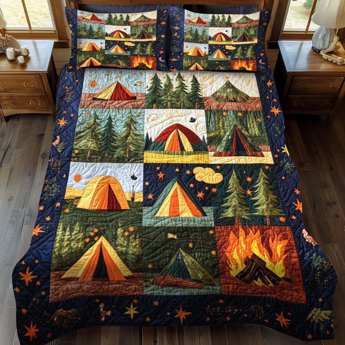 Midnight Fire 3-Piece Quilted Bedding Set - Single (59" x 70")