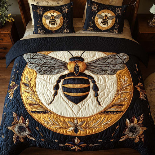 Midnight Glow 3-Piece Quilted Bedding Set - Single (59" x 70")