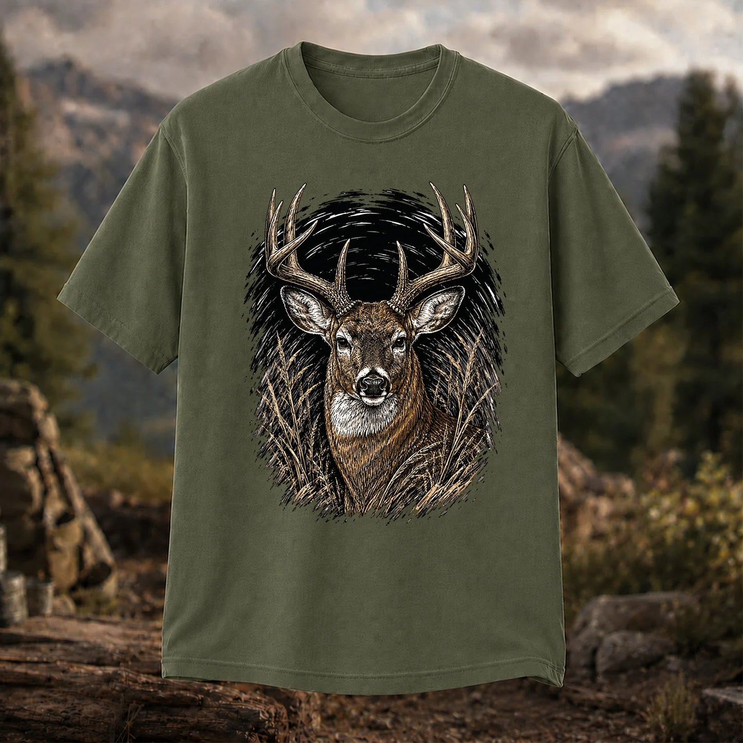 Whitetail Buck T-Shirt, Vintage Deer Hunting Tee