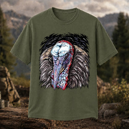 Turkey Portrait T-Shirt, Detailed Turkey Hunting Tee