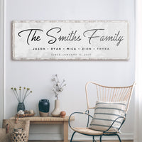 Last Name Family Sign Black And White