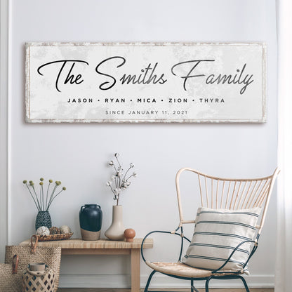 Last Name Family Sign Black And White