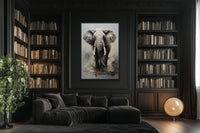 Modern African Elephant Canvas Wall Art