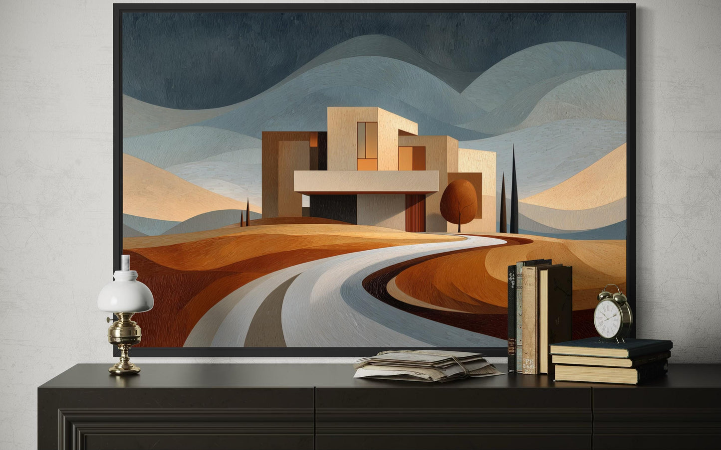 Modern Architecture Wall Art | Real Estate Office Decor Canvas Print