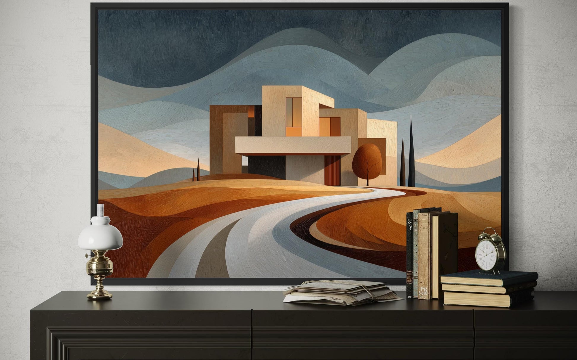 Modern Architecture Wall Art | Real Estate Office Decor Canvas Print