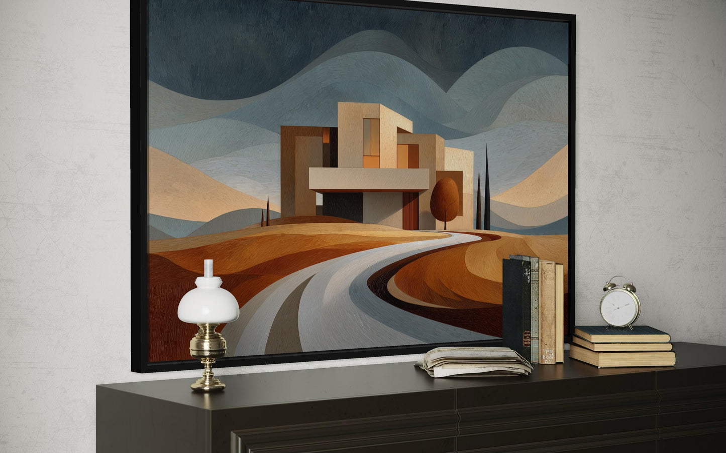 Modern Architecture Wall Art | Real Estate Office Decor Canvas Print
