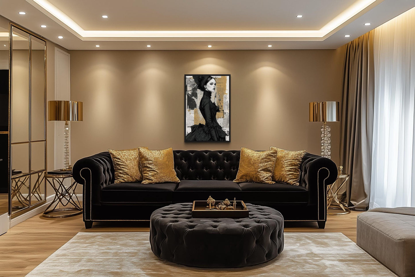 Modern Black Widow Gothic Wall Art
