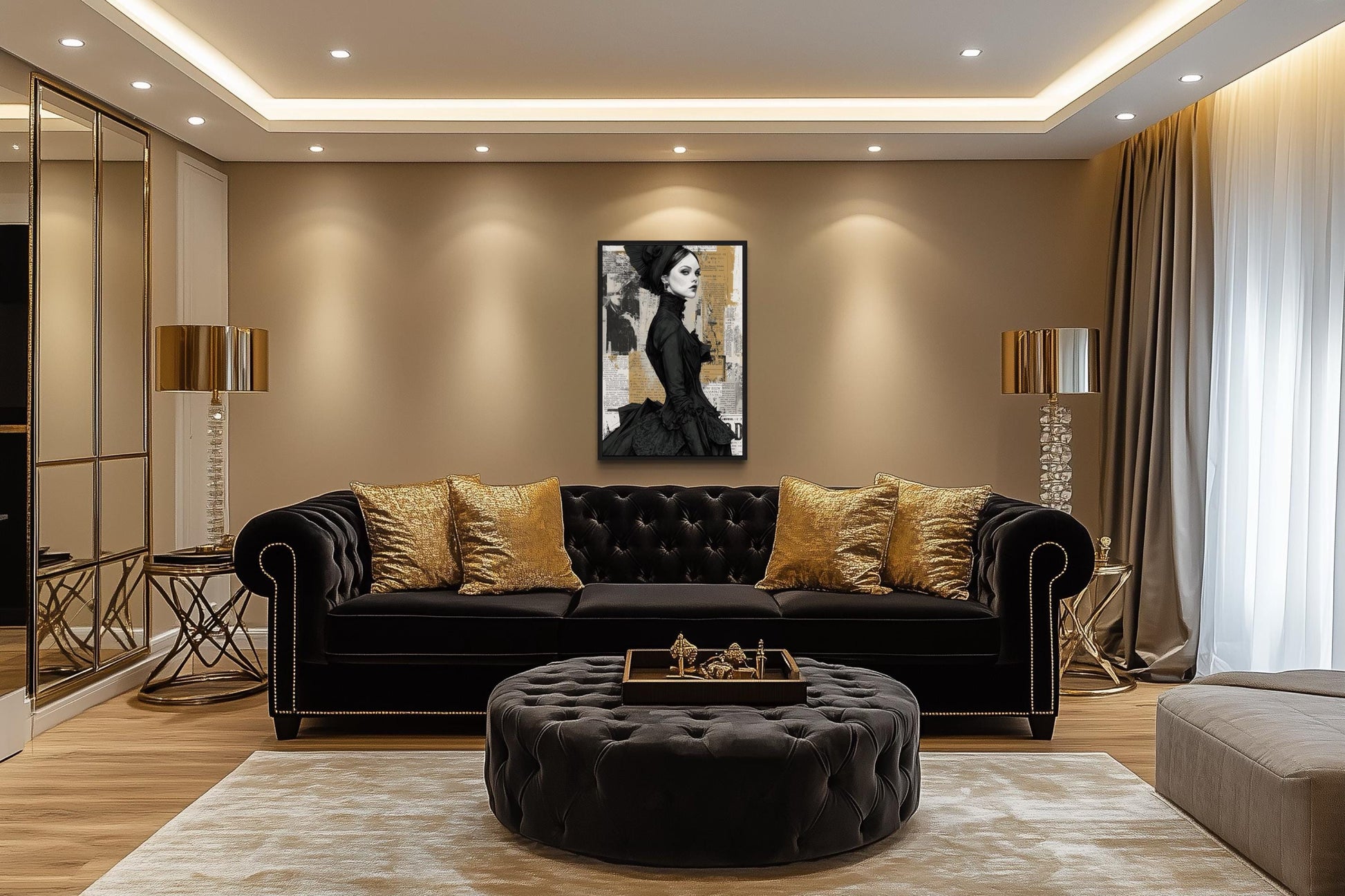 Modern Black Widow Gothic Wall Art