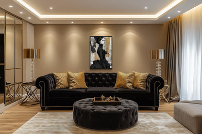Modern Black Widow Gothic Wall Art