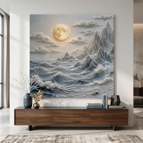 Moonlit Ocean Peaks