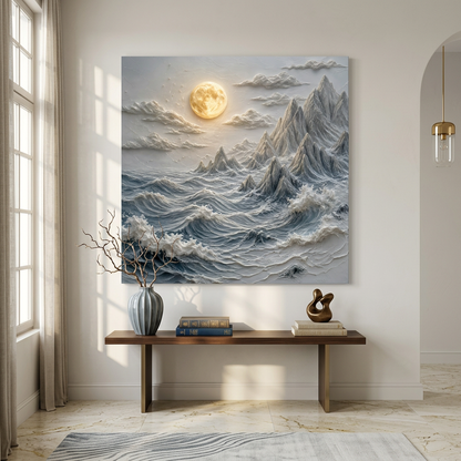 Moonlit Ocean Peaks