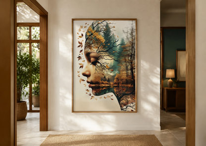 Mother Nature Spiritual Framed Canvas Wall Art