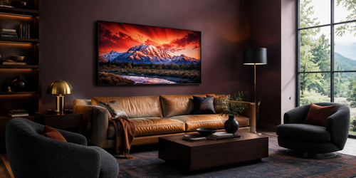 Denali National Park Wall Art – Framed Sunset Canvas | Mountain Landscape Decor