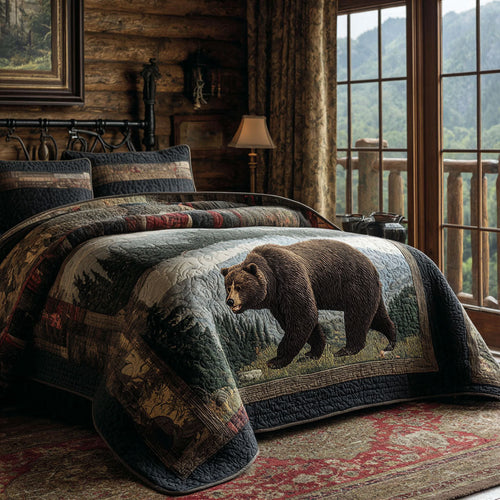 Mountain Pursuit 3-Piece Quilted Bedding Set - Single (59" x 70")