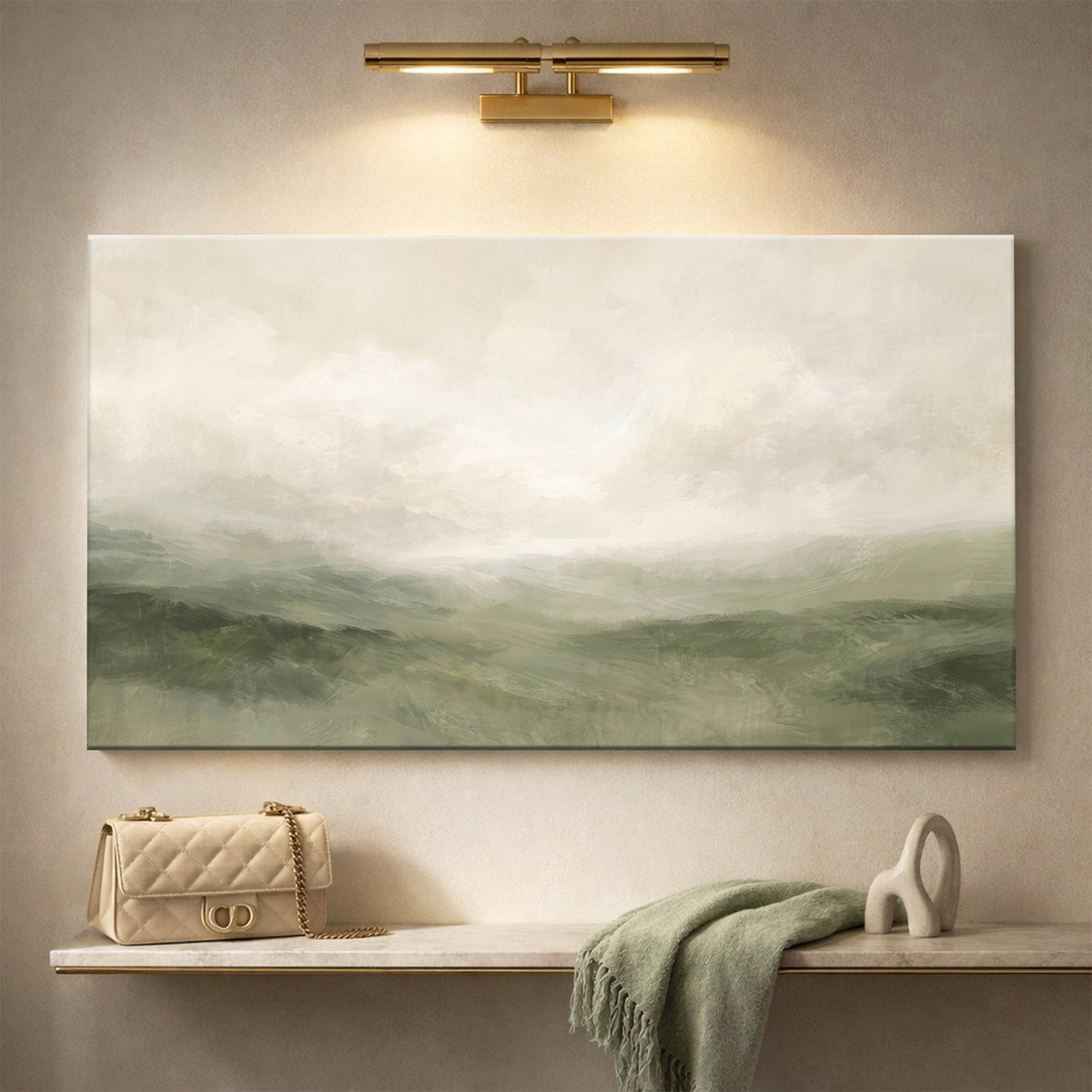 Muted Greens - canvas