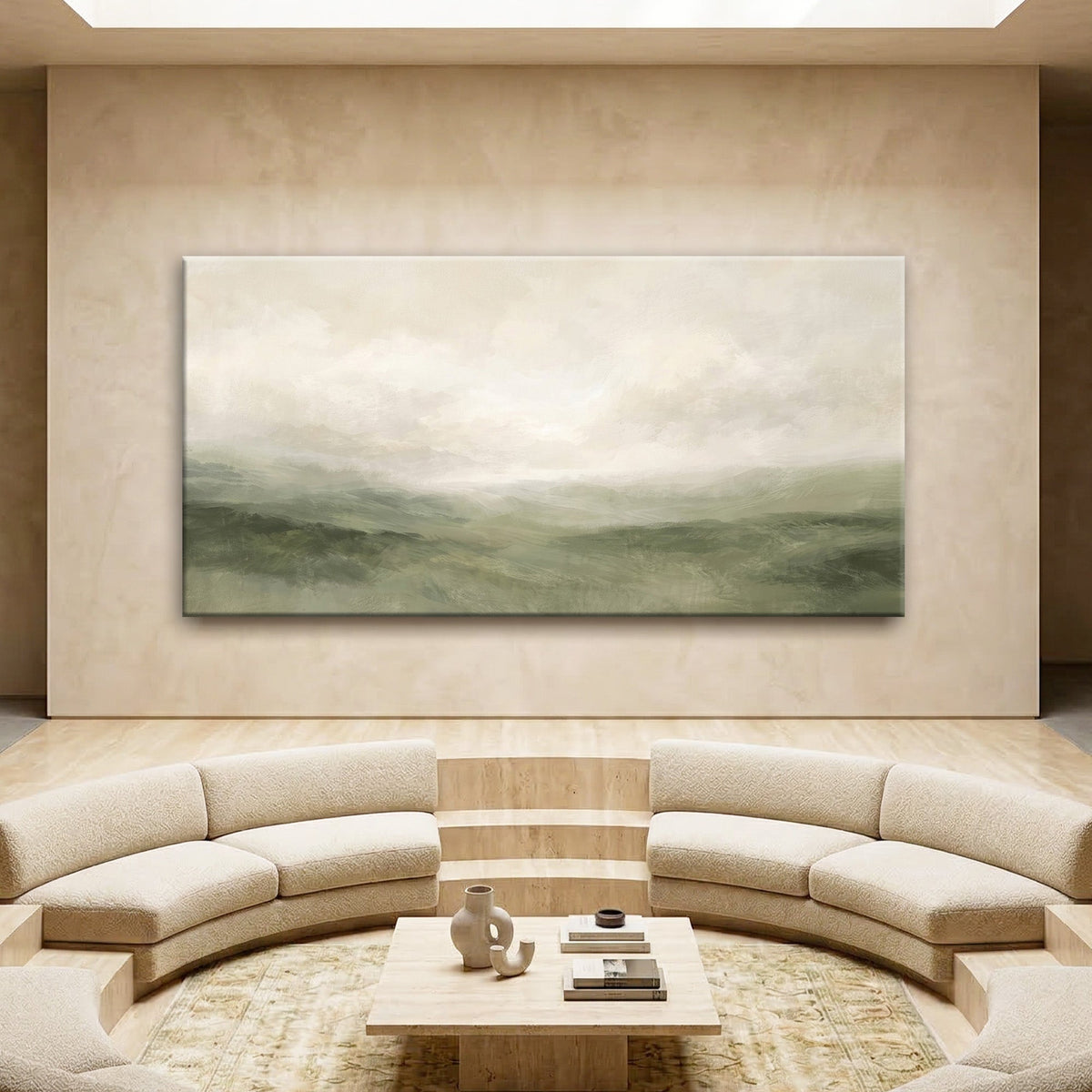 Muted Greens - canvas