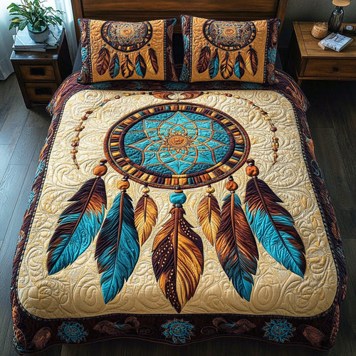 Mystic Dreamcatcher 3-Piece Quilted Bedding Set - Single (59" x 70")