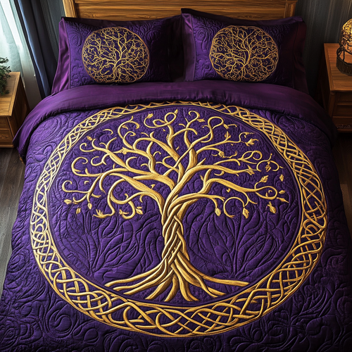 Mystic Forest Slumber 3-Piece Quilted Bedding Set - Single (59" x 70")