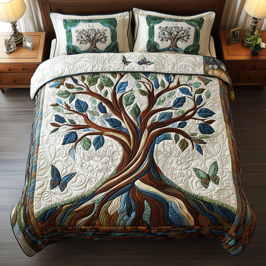 Mystic Oak 3-Piece Quilted Bedding Set - Single (59" x 70")