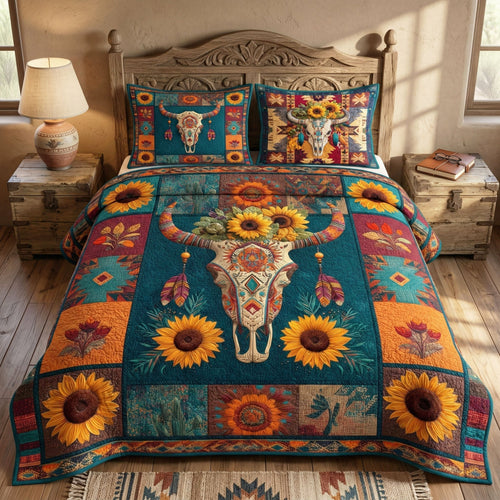 Mystic Prairie 3-Piece Quilted Bedding Set - Single (59" x 70")