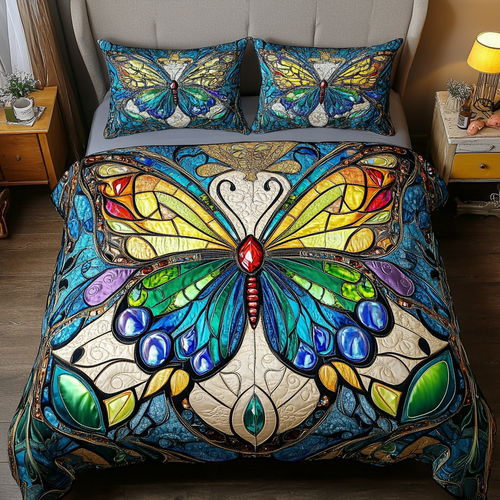 Mystic Wings 3-Piece Quilted Bedding Set - Single (59" x 70")