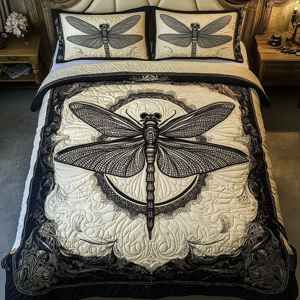 Mystic Wings 3-Piece Quilted Bedding Set - Single (59" x 70")