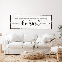 Be Kind Sign - Style 1 - canvas