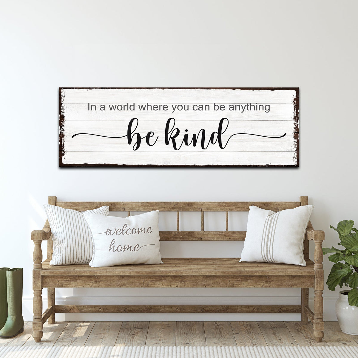 Be Kind Sign - canvas