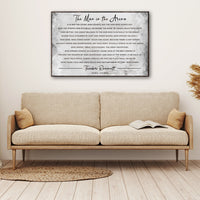 The Man In The Arena Grunge Sign