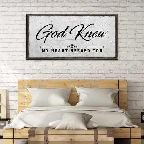 God Knew Sign - Style 1 - canvas