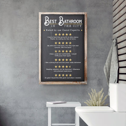 Best Bathroom In The City Sign II