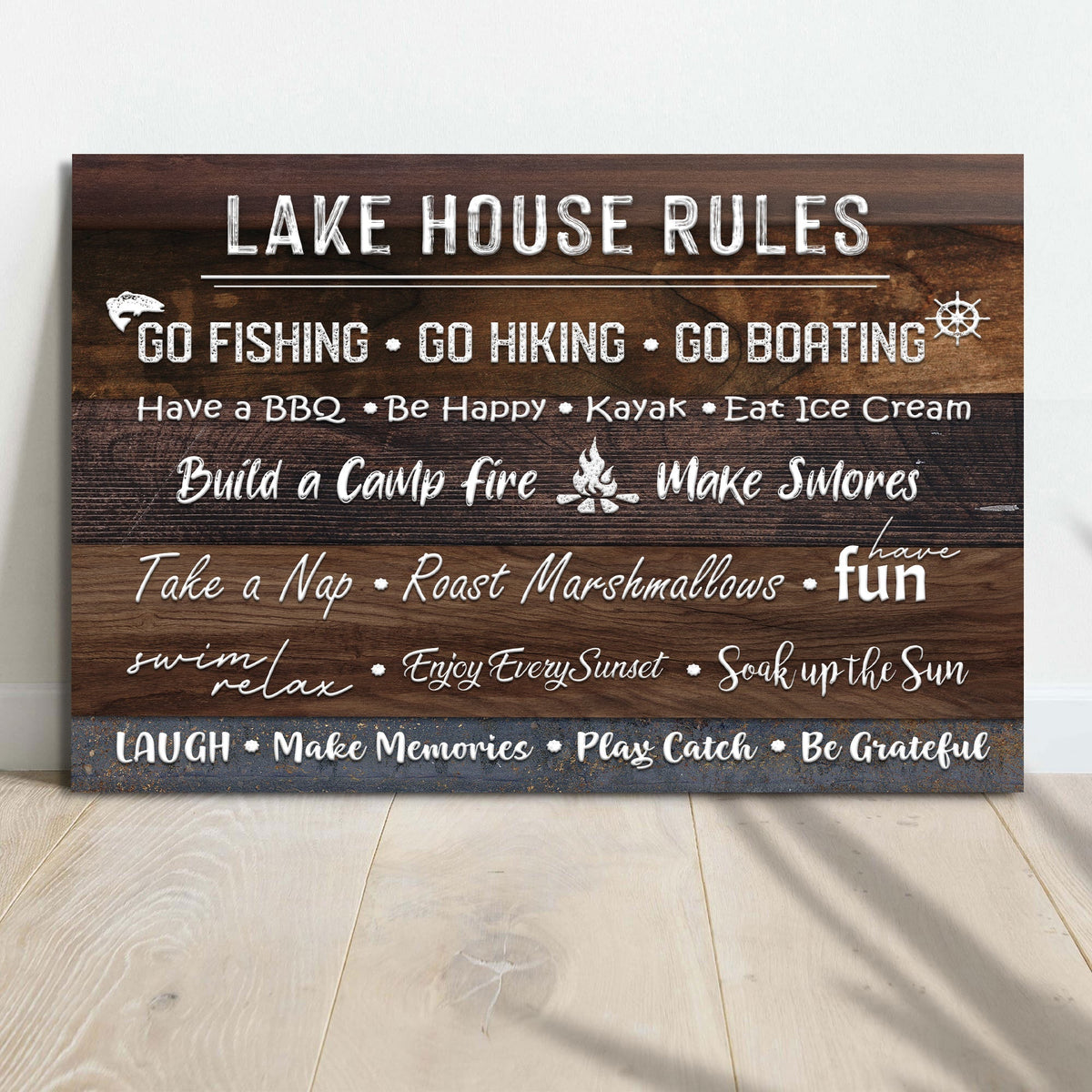 Lake House Rules Sign II